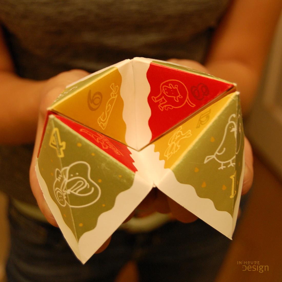 Image of Fortune Teller Holiday Card game being played