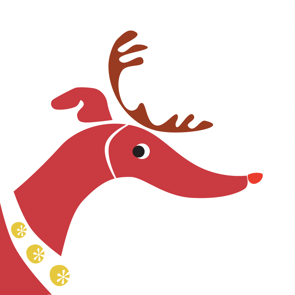 Image of Holiday Card Reindeer detail