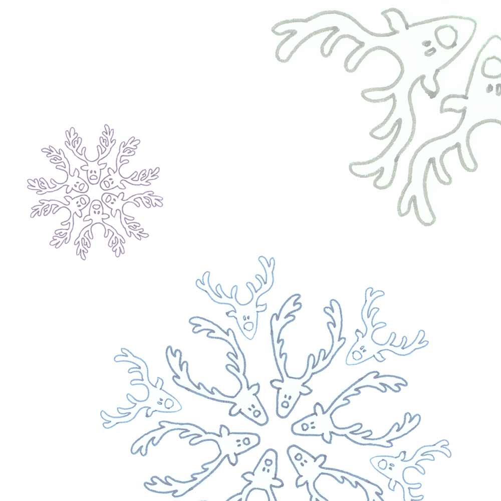 Image of reindeer snowflakes